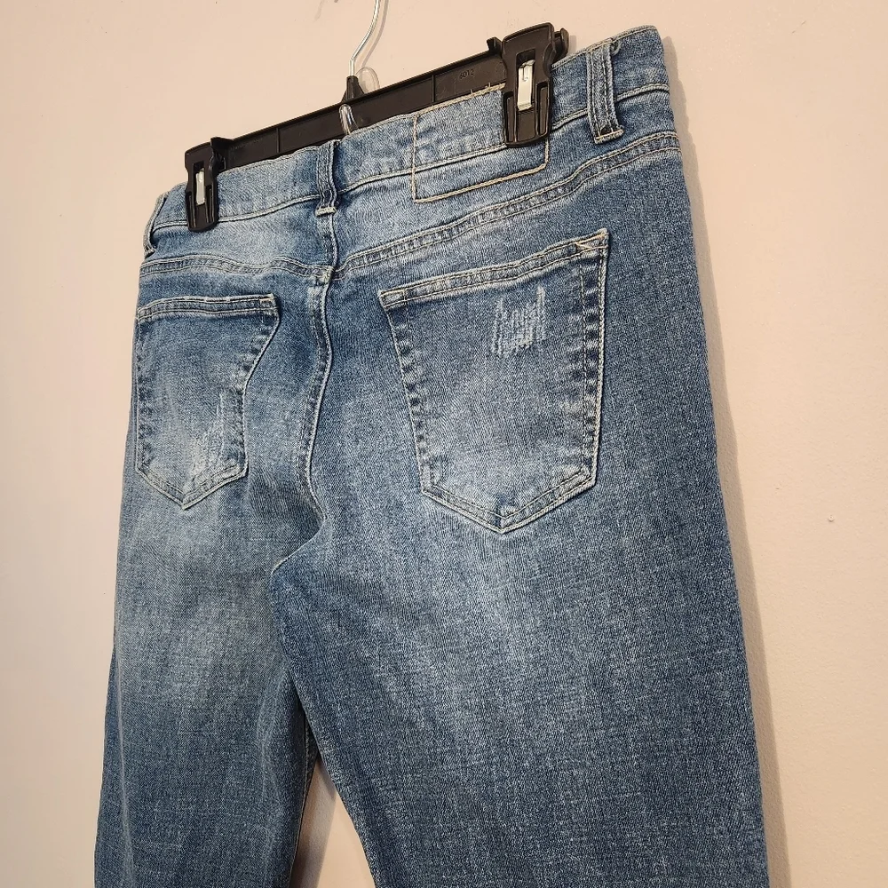Rails Men’s Stretch Skinny Jeans 31x32‎ Light Wash Distressed Denim